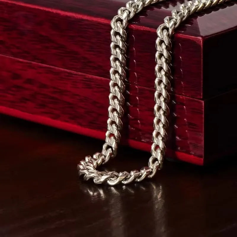 To Our Son Cuban Link Necklace – Love From Mom & Dad Gift