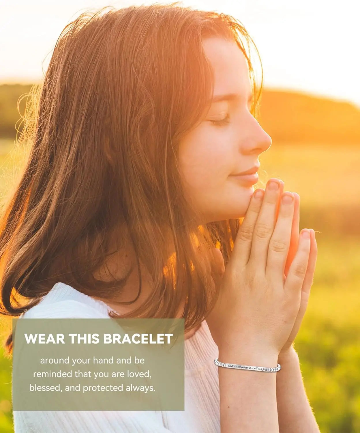 Psalm 46:5 Bracelet – God Is Within Her She Will Not Fall Faith Bracelet Gift For Women