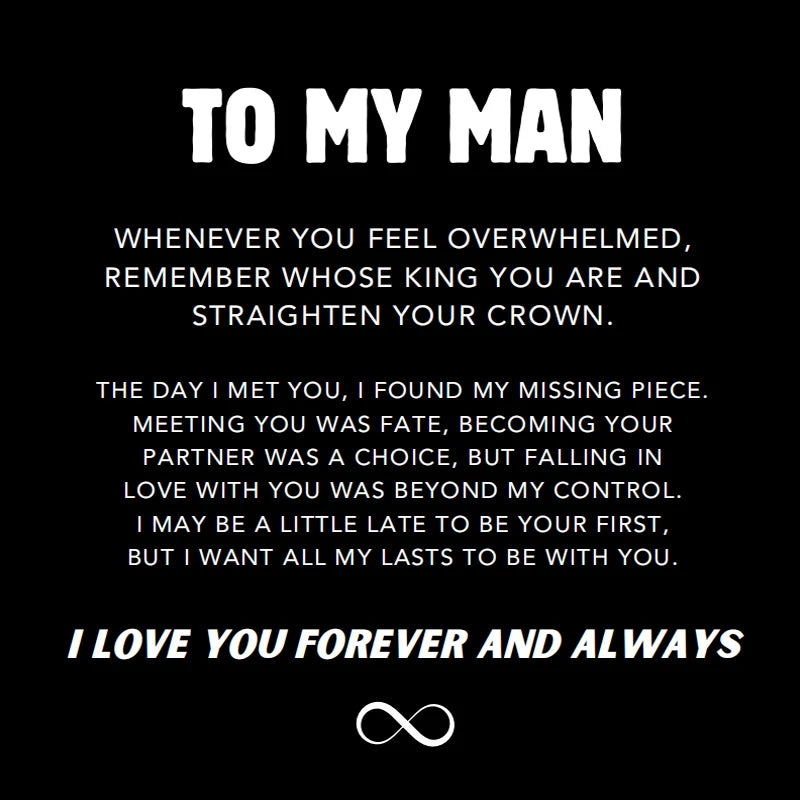 Love letter to a partner with motivational quote on a black background