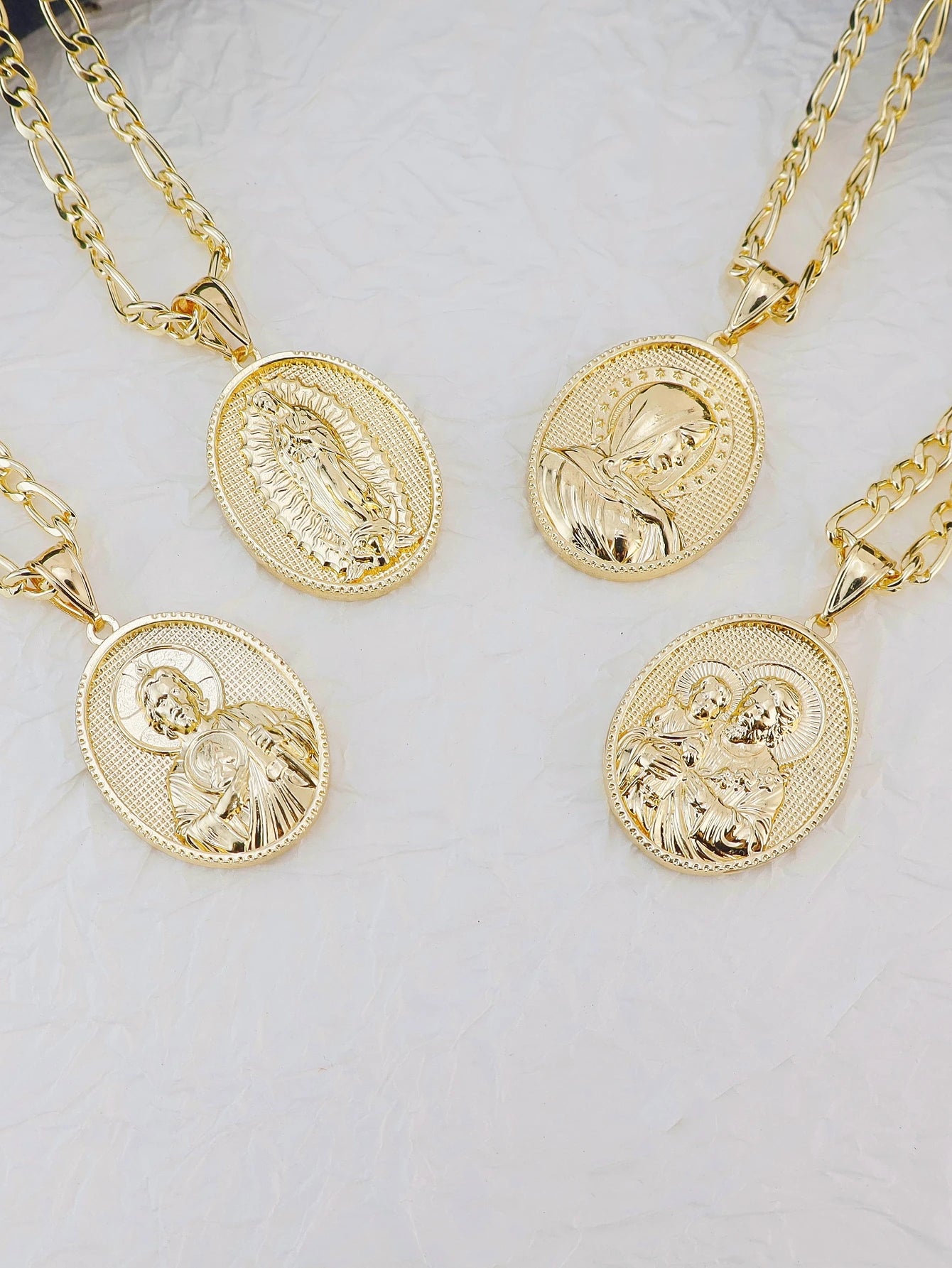 St. Joseph Medal Necklace – 14K Gold Plated Catholic Pendant