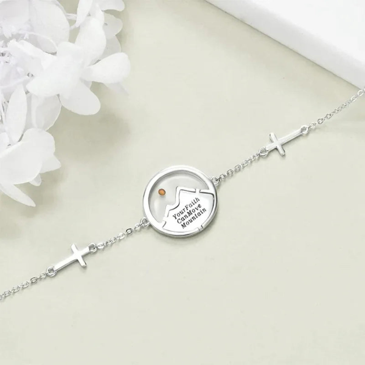 Mustard Seed Faith Bracelet – “Faith Can Move Mountains” Adjustable Bracelet