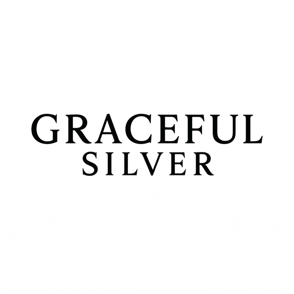 Text 'GRACEFUL SILVER' on a white background