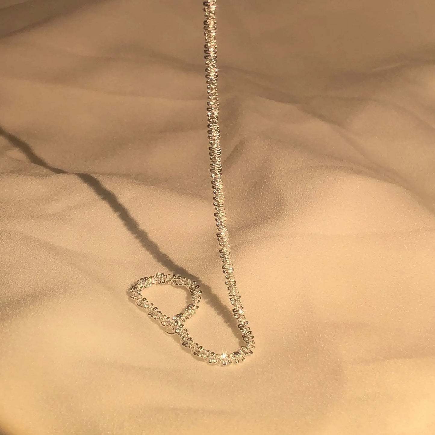 Lightweight 925 silver slim bracelet showing delicate chain texture