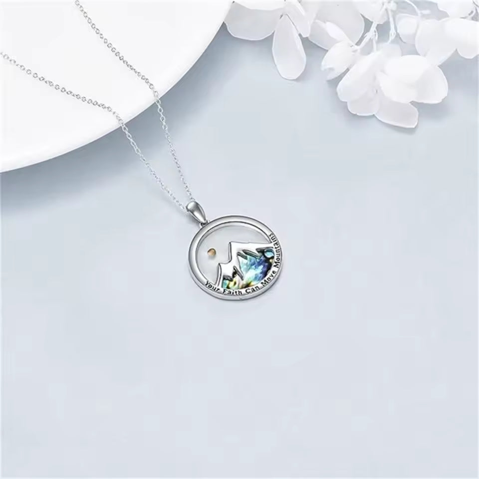 Mustard Seed Faith Necklace – “Faith Can Move Mountains” Pendant